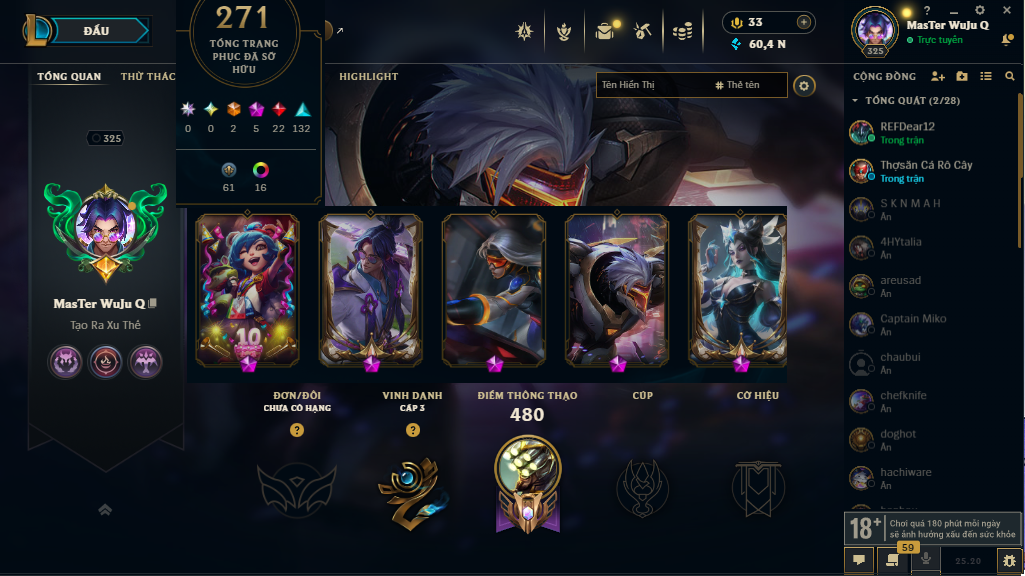 Acc LMHT # - Không Khung