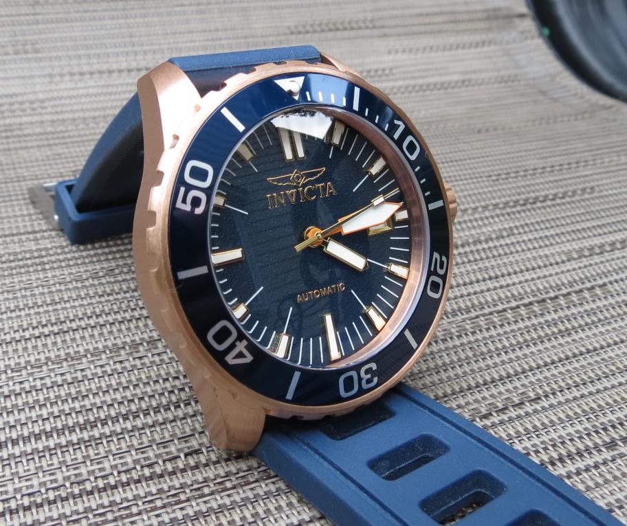 $165 For sale Invicta Bronze and Blue diver with sapphire mod Seiko NH35 |  WatchUSeek Watch Forums
