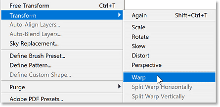 choose-warp-command-photoshop
