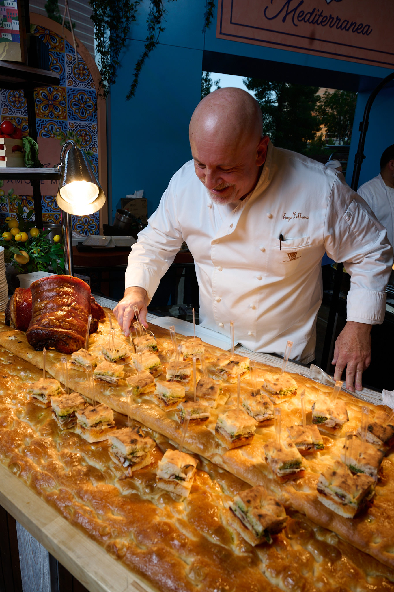 Focaccia Scrocchiarella by Chef Enzo Febbraro in the Mediterranea realm - The Feast at Wynn Las Vegas Revelry