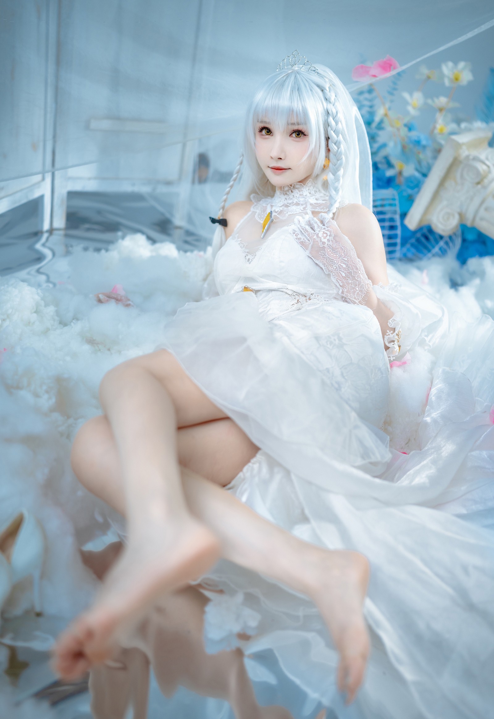 一千只猫薄禾写真 – 花园誓约婚纱 Cosplay 高清写真（16P / 56.6MB）插图2