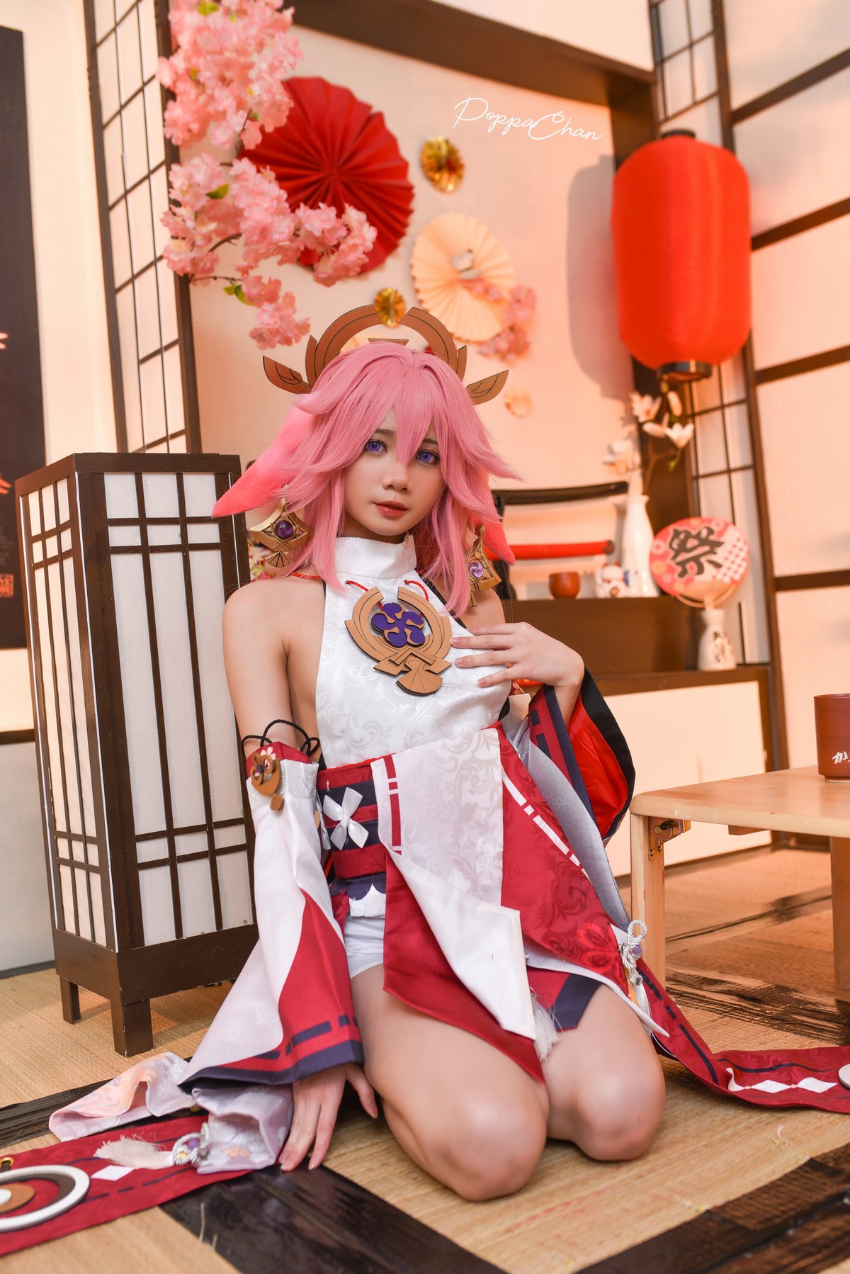 PoppaChan Yae Miko Cosplay Premium Set (Genshin Impact) – 56 Photos 15 Videos 619MB插图