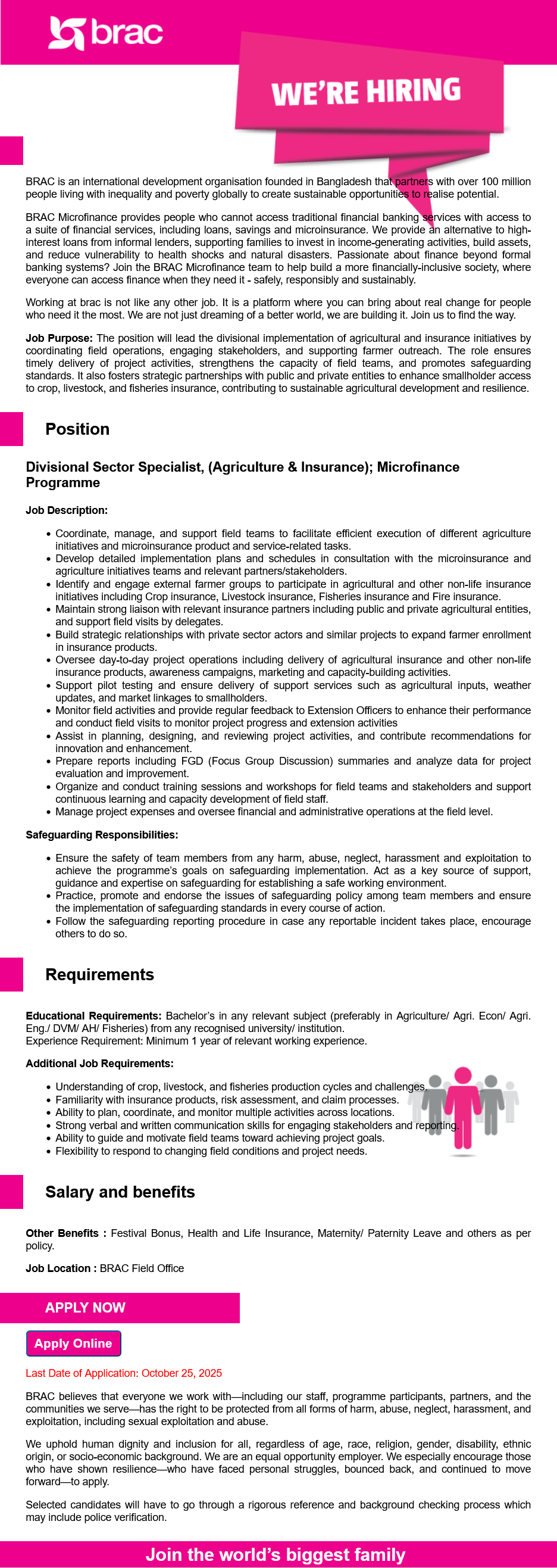 BRAC Ngo Recent Job Circular 2025