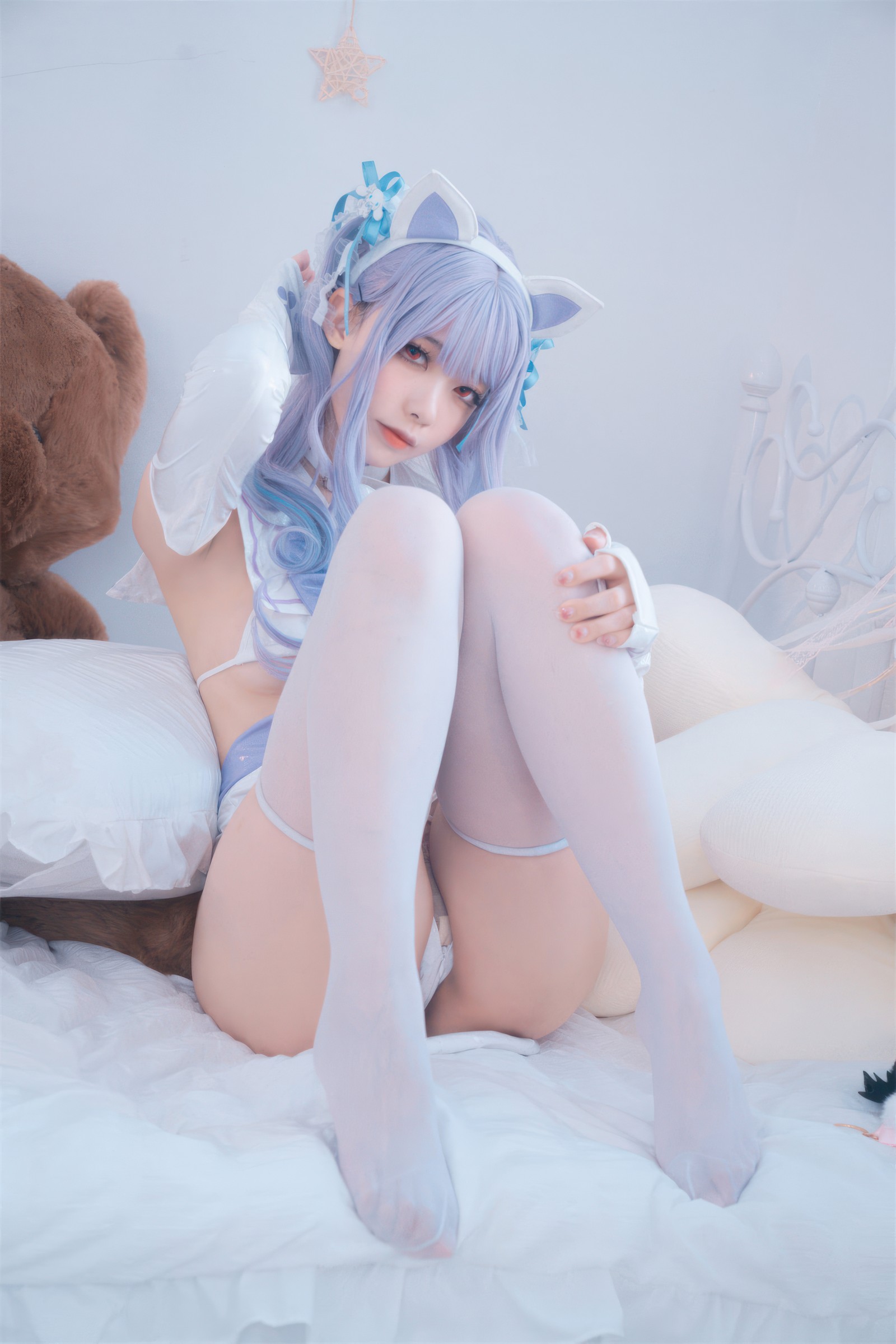 安食Ajiki 白猫猫写真集 – 可爱萌妹高清COS图 [48P-267M]插图3