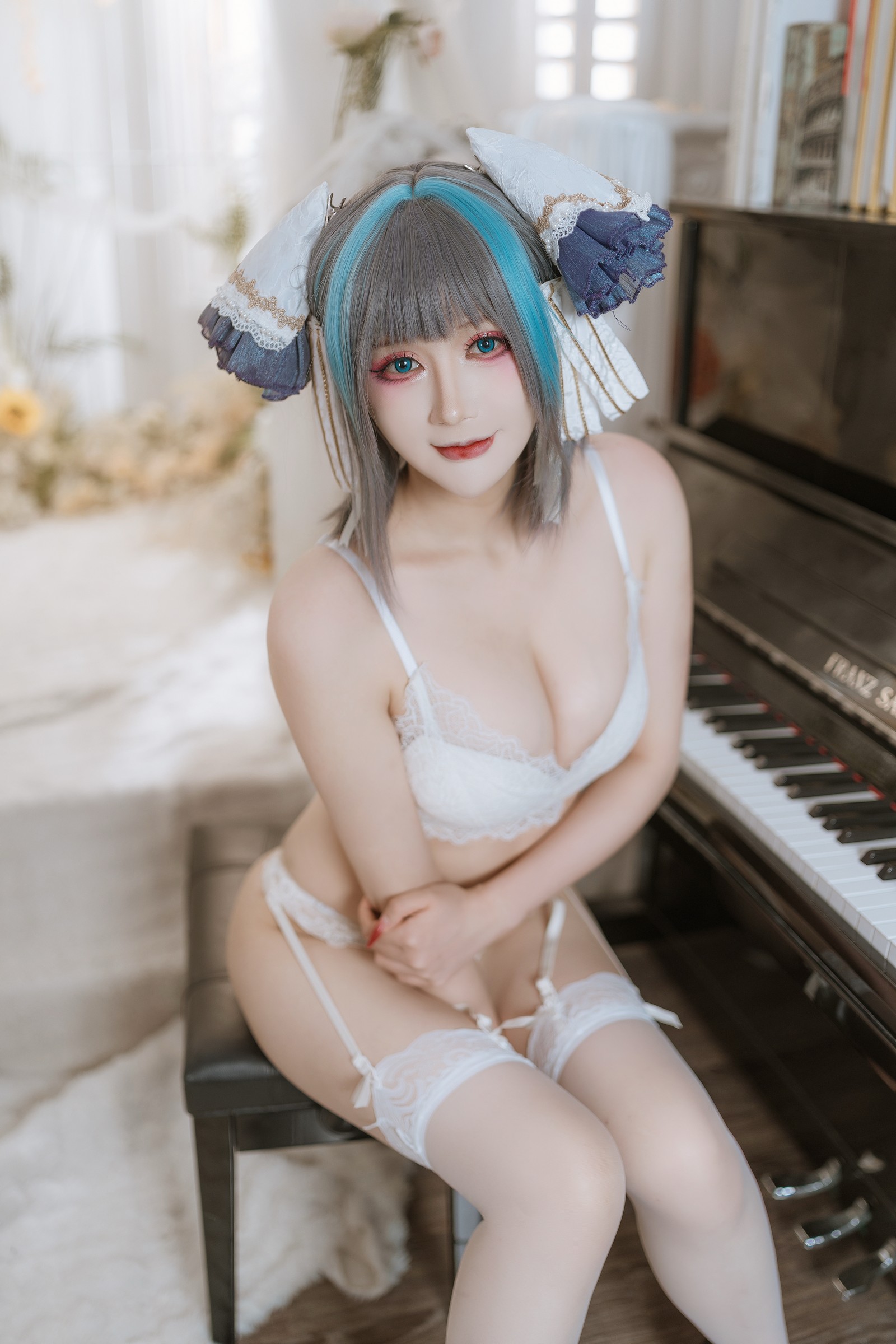 兔胖胖min – 碧蓝航线 柴郡 礼服 Cosplay 高清写真集（40P-674.7MB）插图4