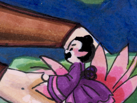 A closeup of very angry A-Cheng