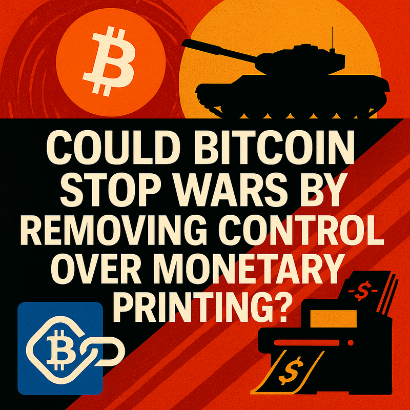 Could Bitcoin stop wars by removing control over monetary printing?
