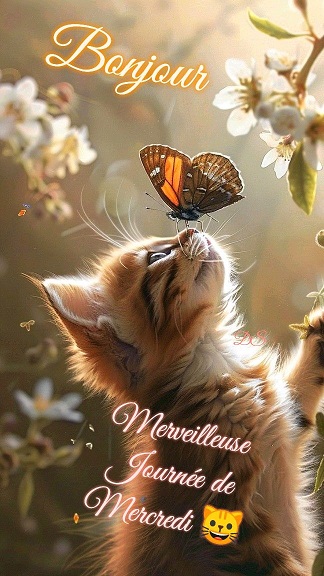 CHAT BONJOUR MERVEILLEUSE JOURNEE MERCREDI