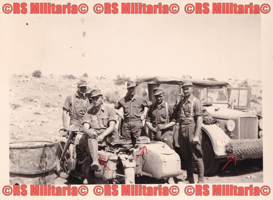 Beiwagen Motorrad   LKW Truck Horch 901 !!! Schnürstiefel DAK Afrikakorps