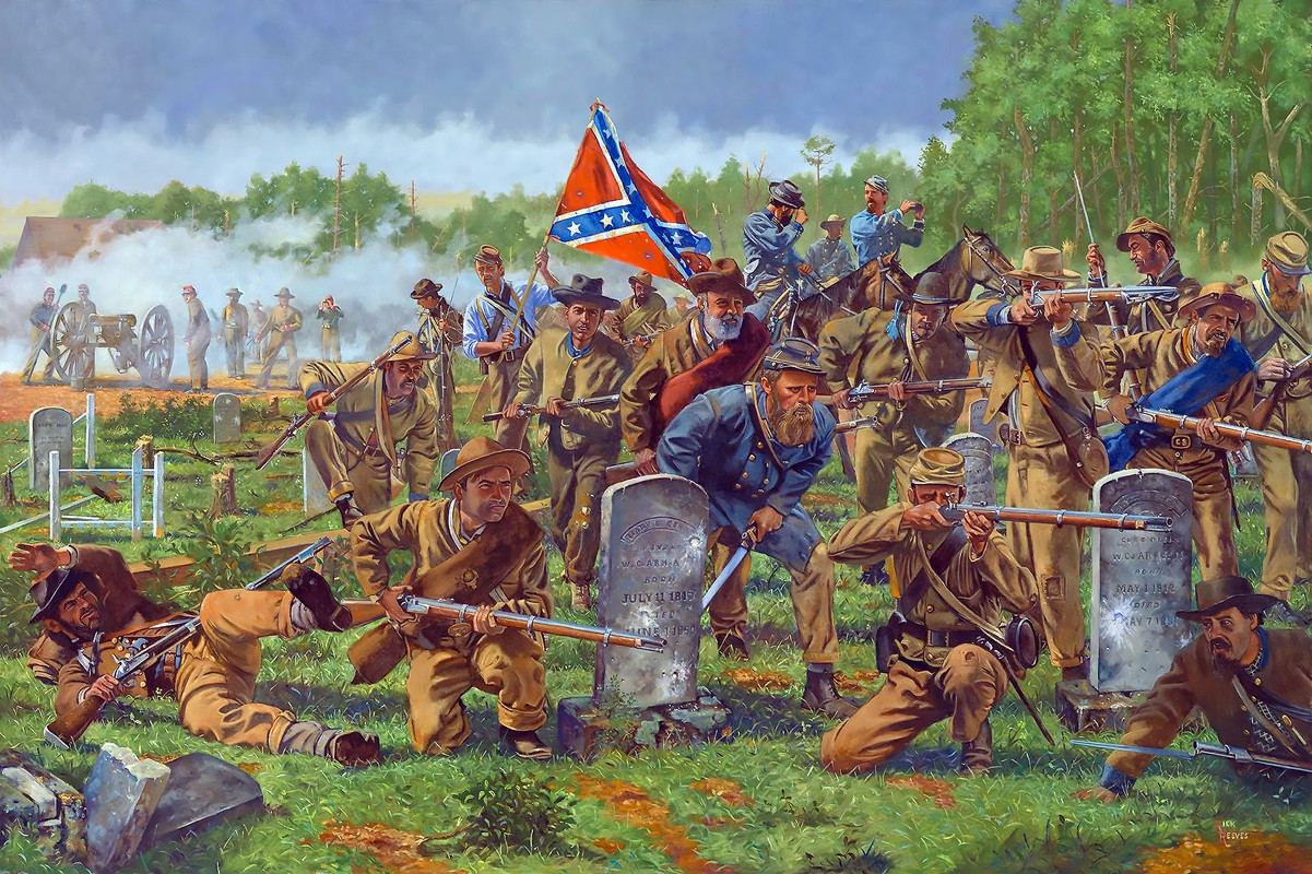 Civil americana,Atlanta,Marieta,los georgianos de Stovall defendiendo las baterías acumuladas en la 