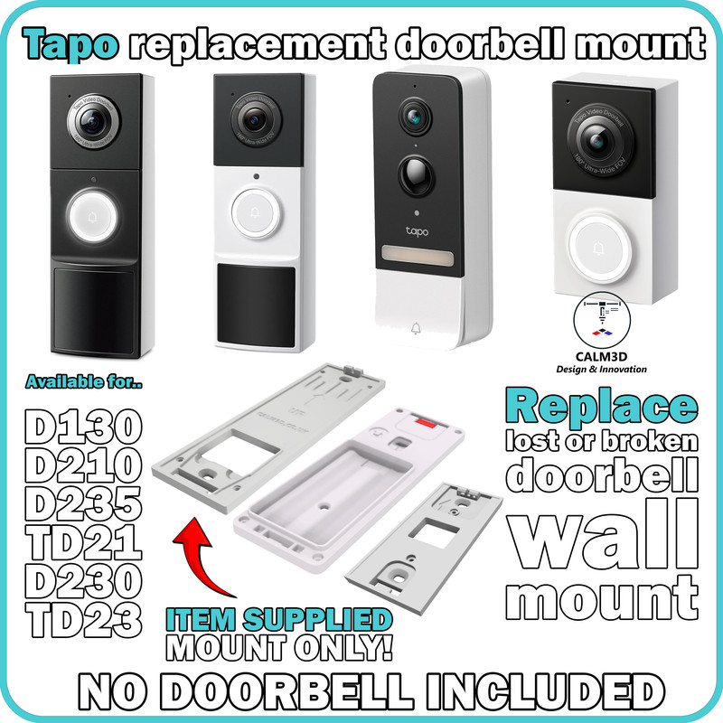 Tapo replacement doorbell mounts - D130 D230 TD23 D210 D235 TD21