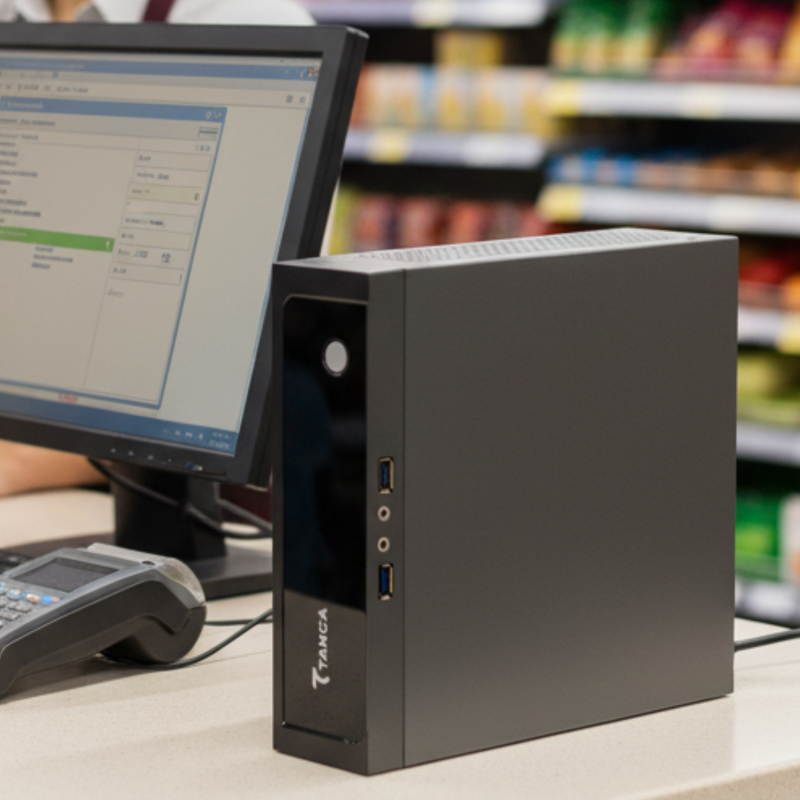 Mini PC Tanca TC-6183S mostrando seu design compacto