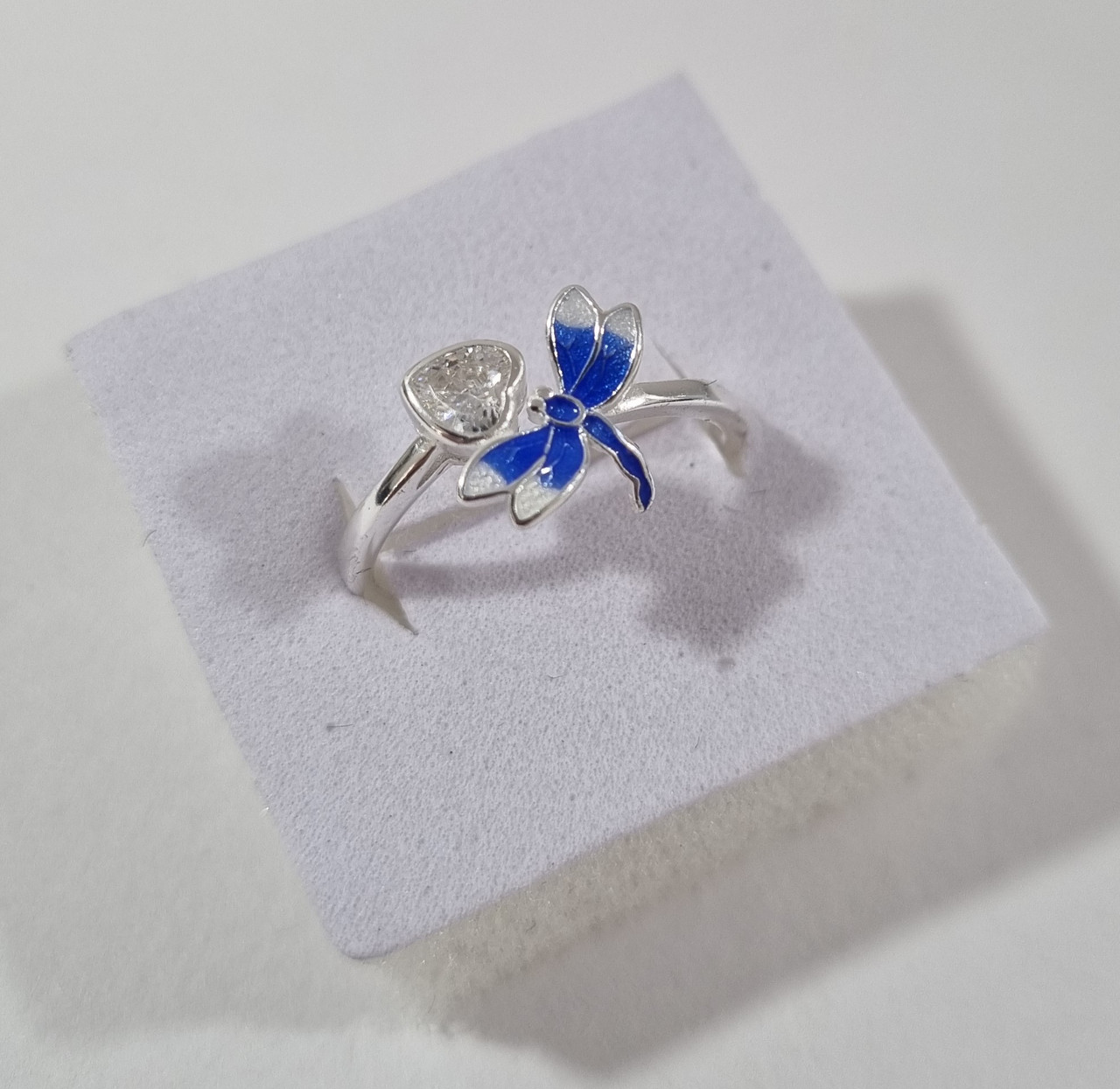 Anillo libélula azul #110114