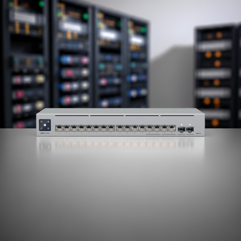 Switch Pro Max 16 com uplinks 10G SFP+ em destaque