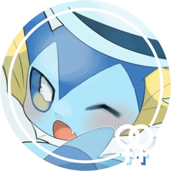 Circle icon of a Vaporeon with a double Venus (WLW) sign