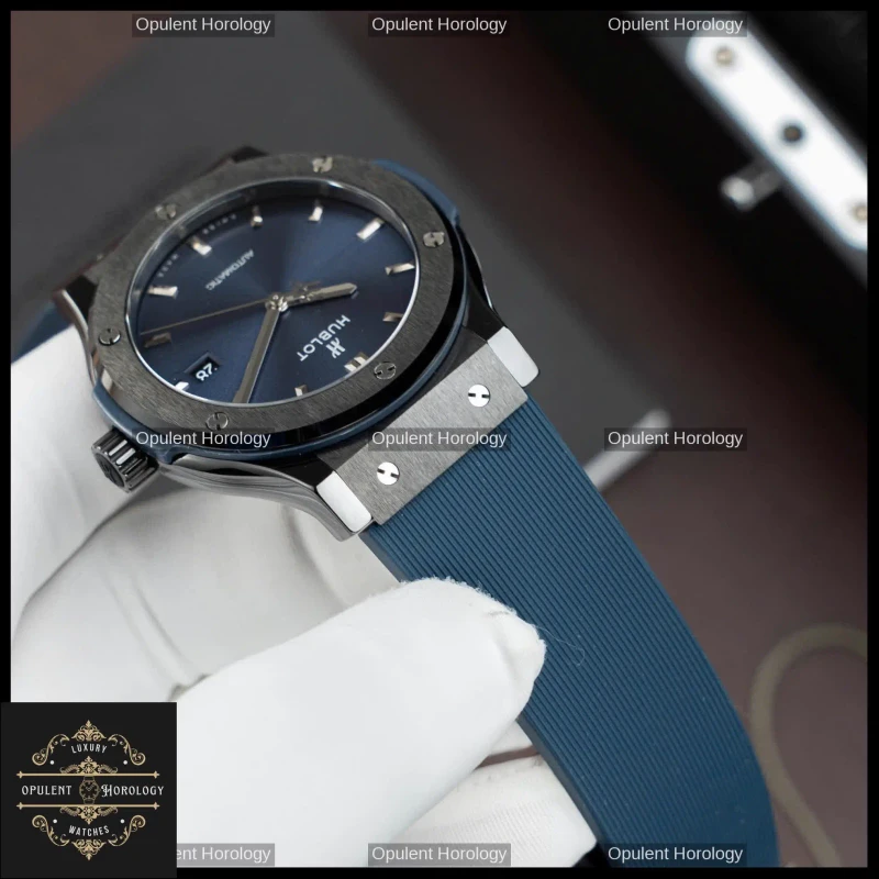 Hublot Classic Fusion Blue Dial Ceramic and King Gold Automatic Watch 42mm