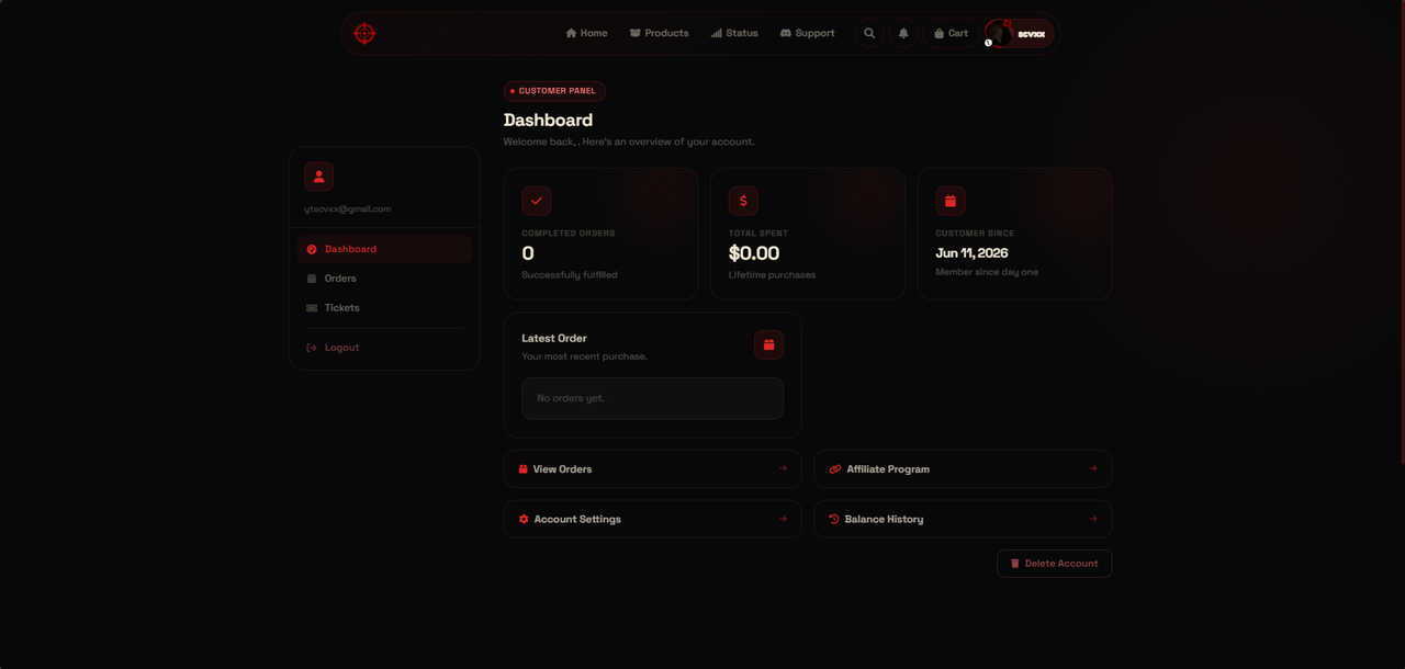 Customer Dashboard
