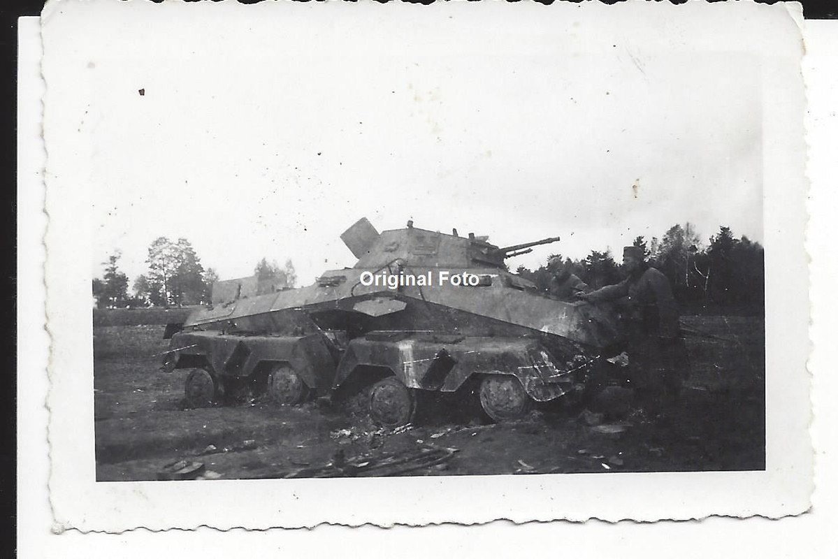 Orig. Foto - Zerstörter Panzer Tank- 2 Weltkrieg