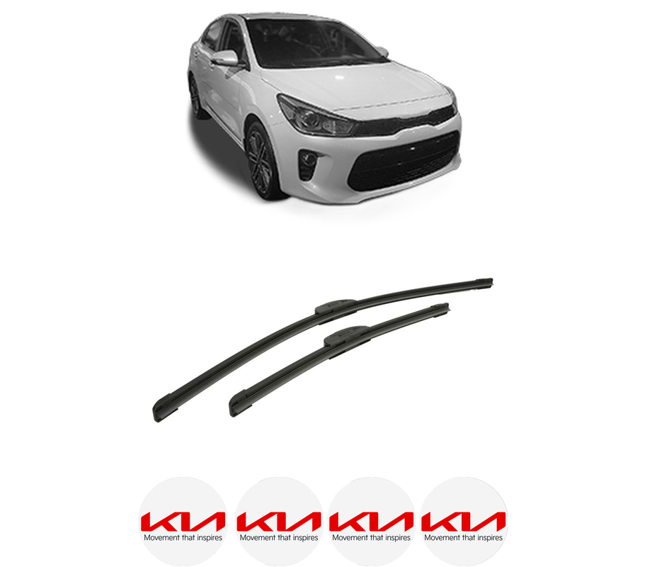 Set stergatoare auto KIA RIO IV (YB, SC, FB) din 2017-2023, pentru parbriz auto, 2 bucati, Bosch Aerotwin Retrofit, din cauciuc siliconat rezistent, 4 Stickere Auto KIA