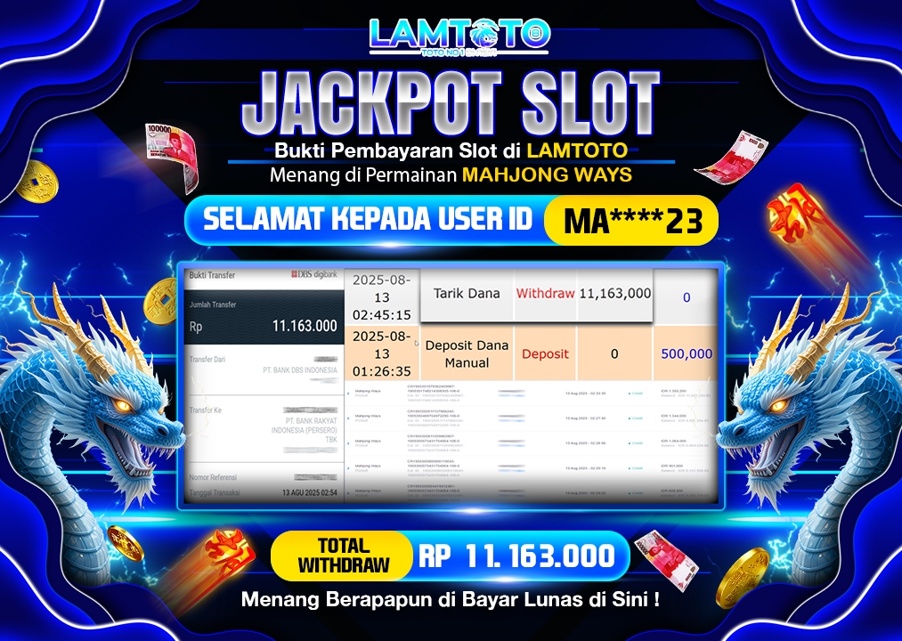 BUKTI JACKPOT LUNAS LAMTOTO