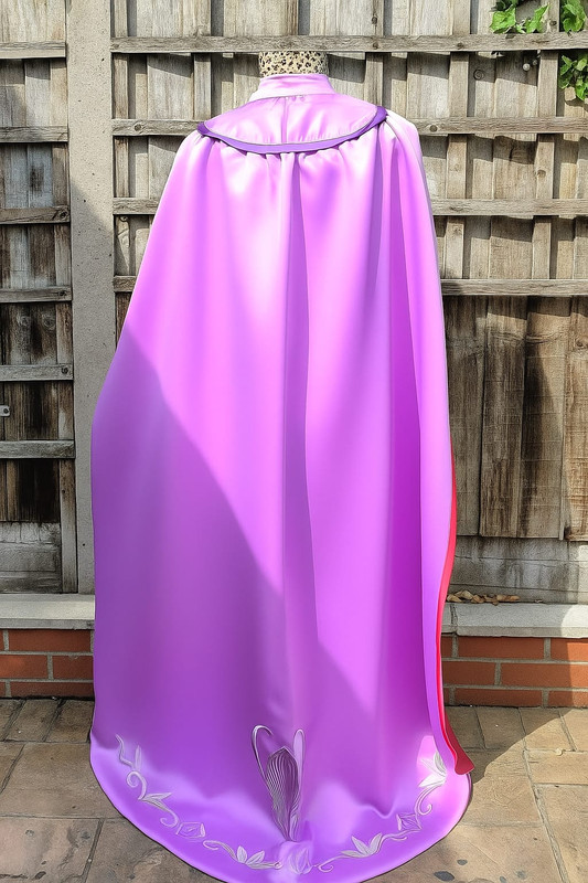 Purple Floor Length Cape - One Size Adult