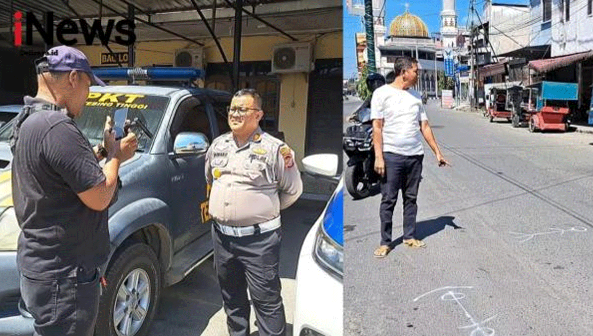 Aksi Tabrak Polisi Razia di Tebing Tinggi 