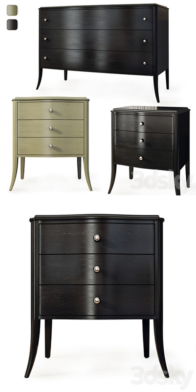 Chest of drawers and bedside table Tiffany from Pinskdrev. Dresser, nightstand
