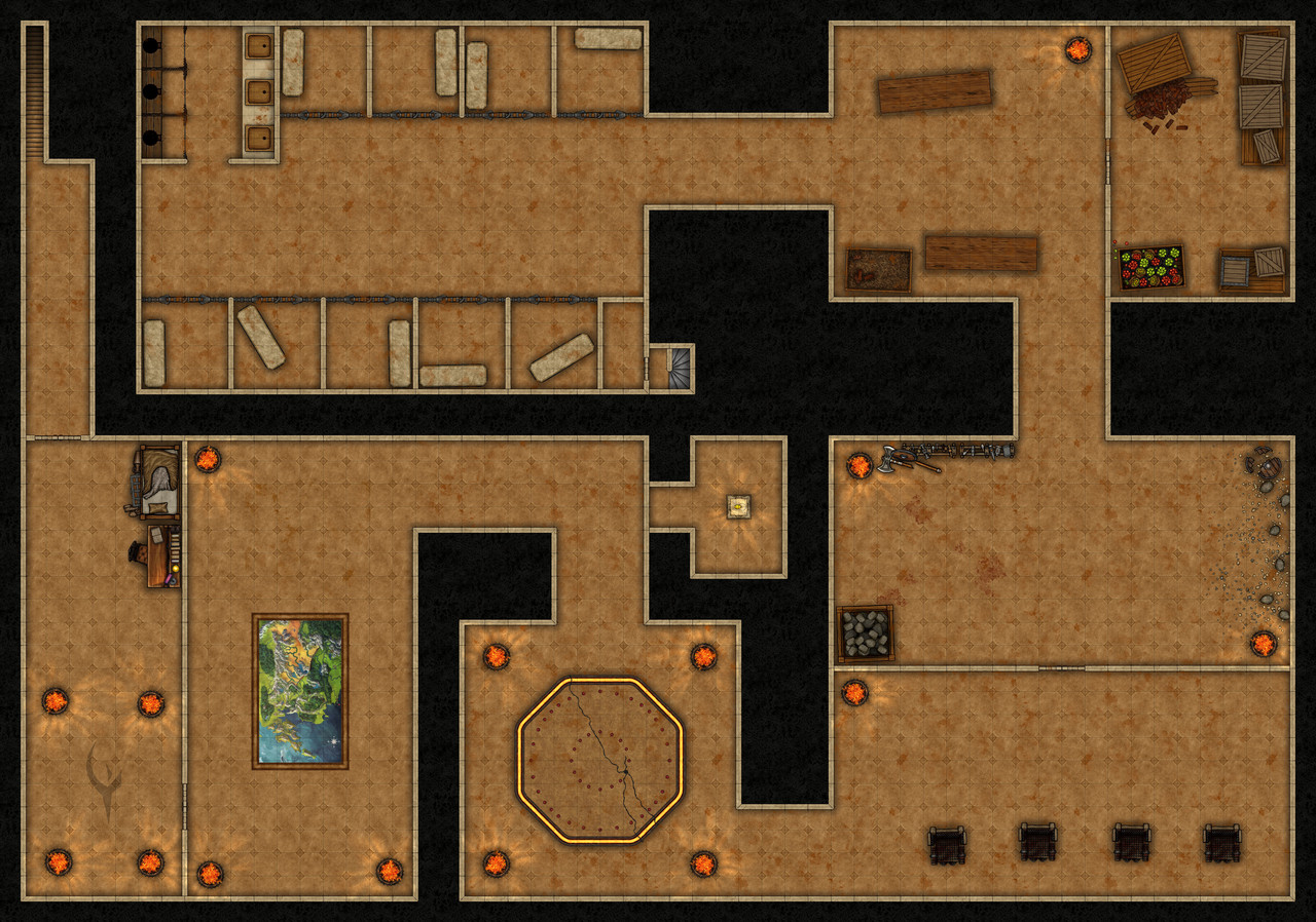 Vault Of Crimson Longing 57x40 Ground grid lights