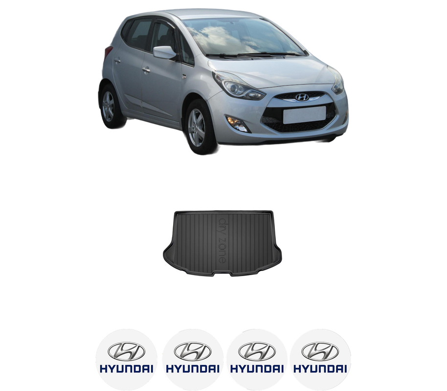 Tavita Portbagaj HYUNDAI ix20 (JC) din 2010-2019, Protectie Portbagaj Auto, 4x Stickere auto cu HYUNDAI