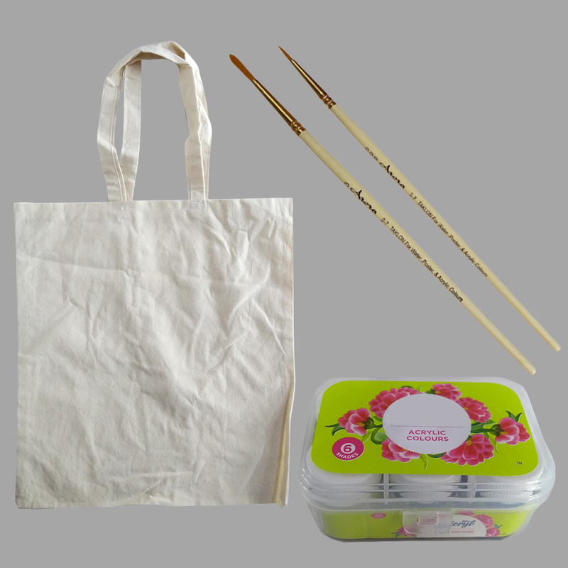 Pichwai Painting on Cloth Bag DIY Kit 
