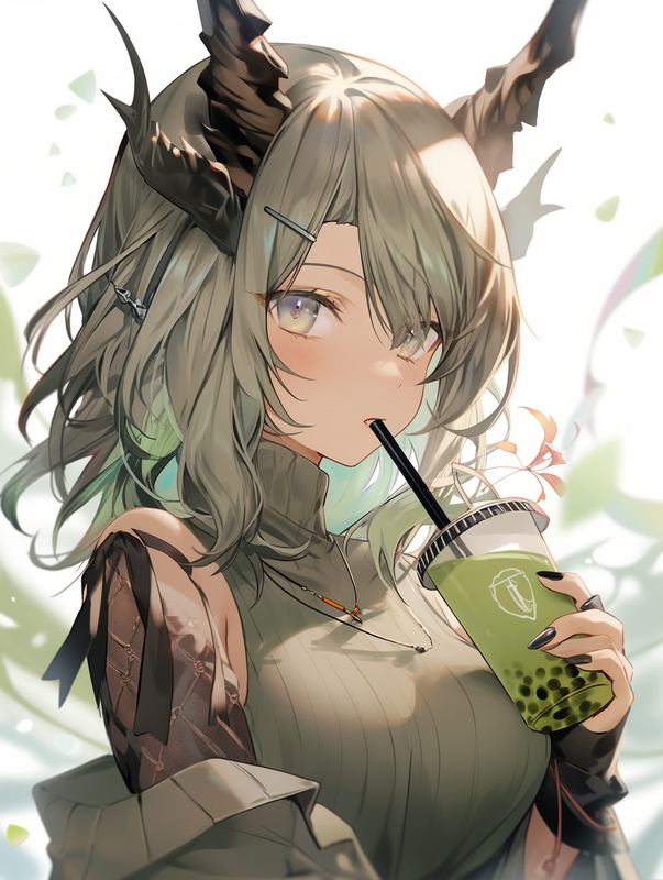__anime_girl_with_horns_drinking_a_drink_in_the_style_of_light__cfae08f8-e321-470f-a1c3-de635c04a6e4