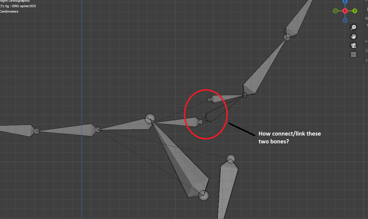 Blender Bone Connect Link
