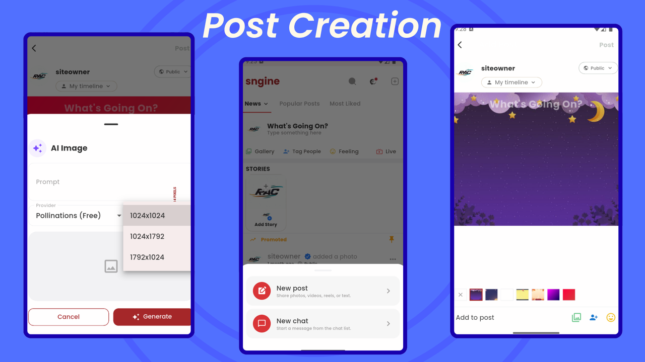 Expeazzy | Flutter Messenger Timeline Mobile App for Sngine