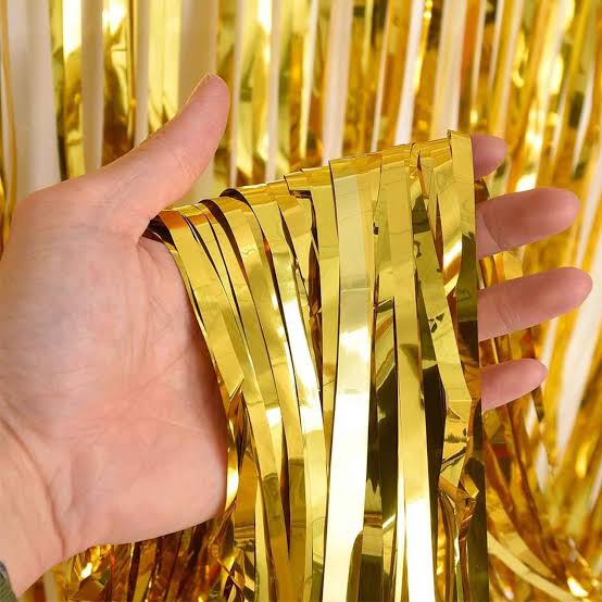Golden Foil Curtain