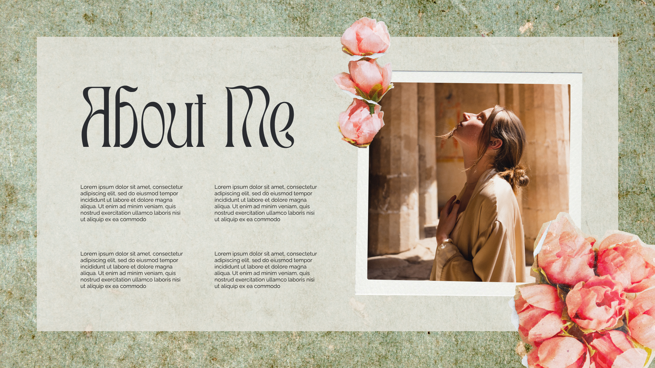 Green Collage Vintage My Creative Portfolio Presentation