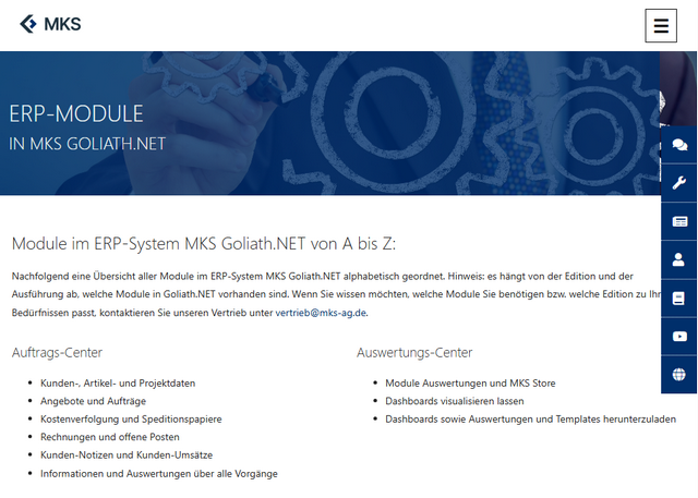 ERP-Software MKS Goliath.net