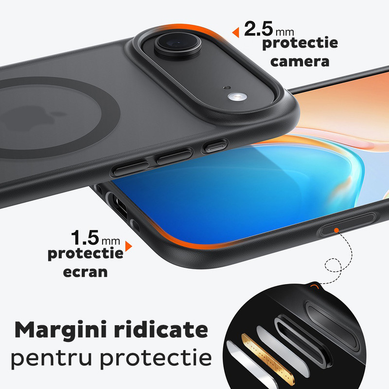 Husa pentru iPhone 17 Air Torras Guardian Magnetic Series, Incarcare wireless, Calitate premium, Transparent imgi 379 2479789