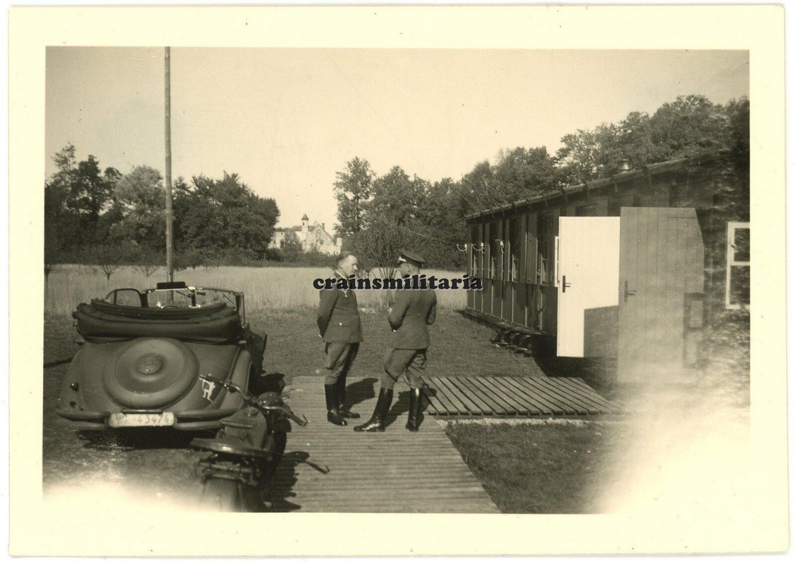 Orig. Foto Horch Cabrio Pkw mit Wappen b. ÉTAMPES Essonne Frankreich 1940