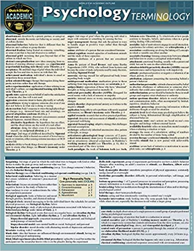 Psychology Terminology (QuickStudy Academic)