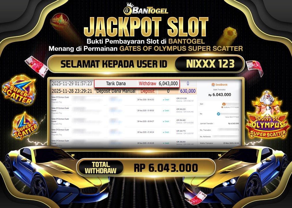 BUKTI JACKPOT LUNAS BANTOGEL