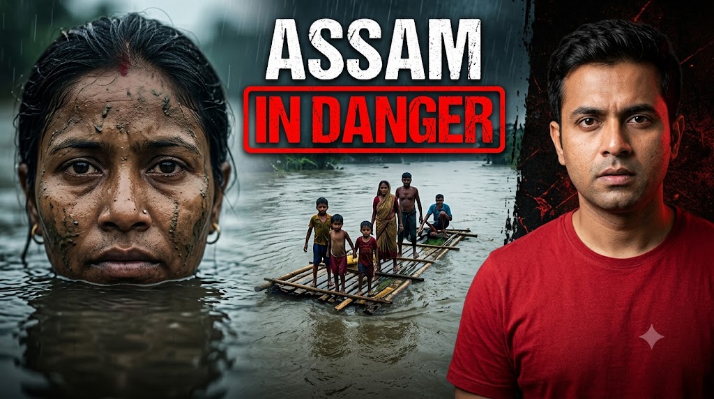 AI-generated example result for the youtube-thumbnail prompt: News & Documentary – "ASSAM / IN DANGER" | News And Documentary Youtube Thumbnail AI YouTube Thumbnail Prompt