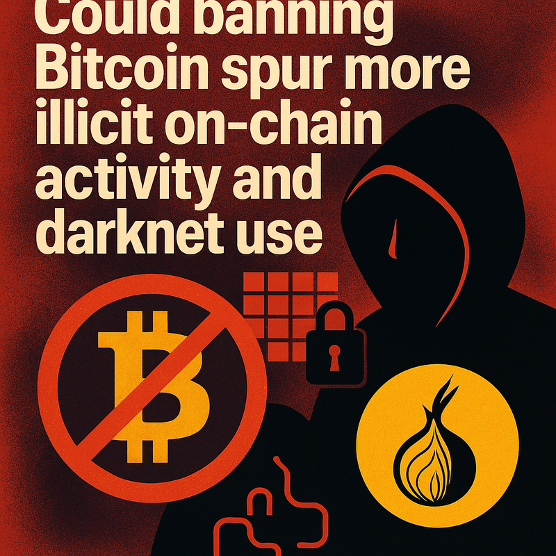 Could banning Bitcoin spur more illicit on‑chain activity and darknet use