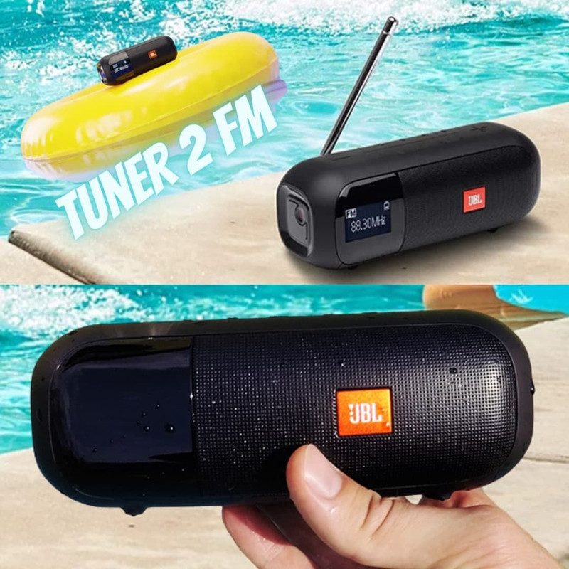 Caixa de Som JBL Tuner 2 FM Bluetooth – Portátil 5W à Prova de Água USB