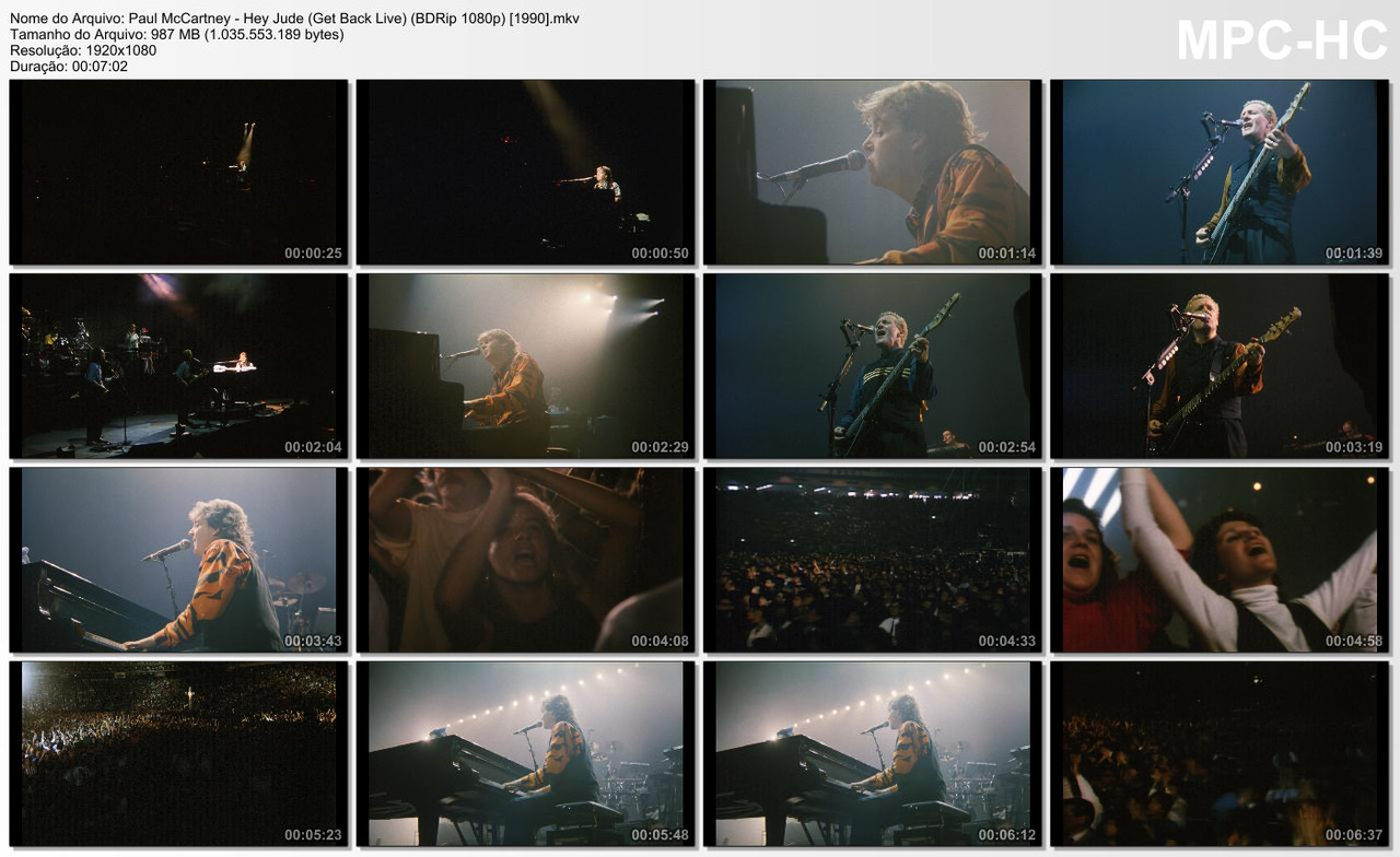 Paul McCartney - Hey Jude (Get Back Live) (BDRip 1080p) [1990]