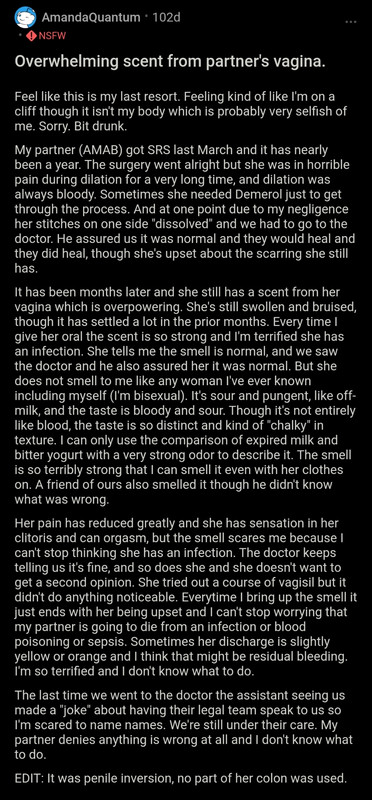 tranny smelly neovagina