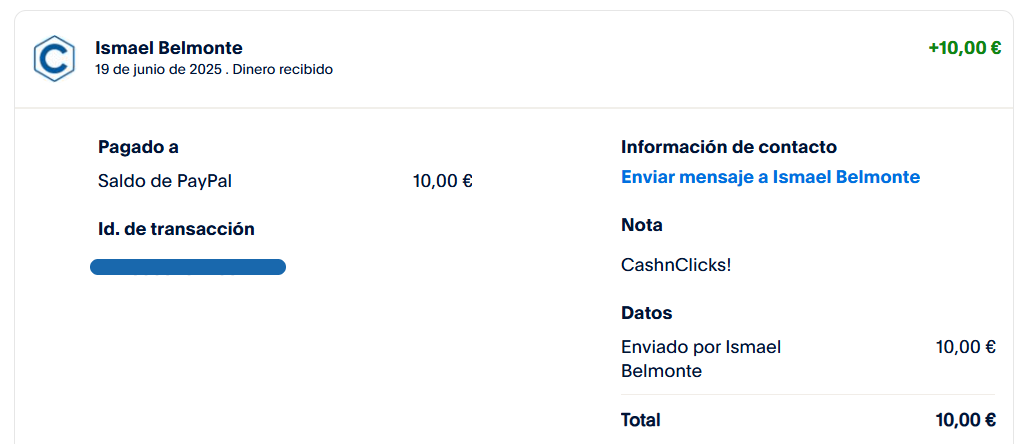 Payment proof