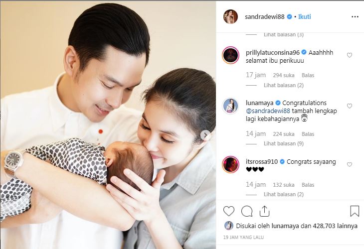 Luna Maya berikan ucapan untuk Sandra Dewi