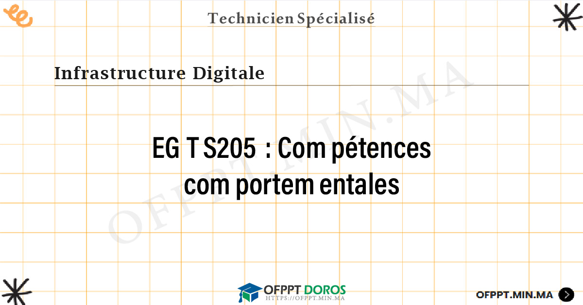 Sommaire détaillé du cours Compétences comportementales EGTS205 OFPPT - Structure du module