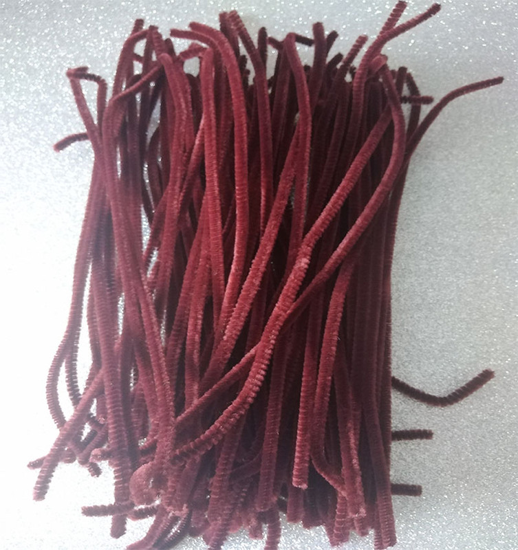  Chelines Gamuzados Tono Vino Tinto Uva para Decoración de muñec