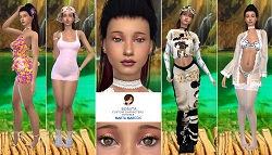 Marta Marcos realm of oblivion - brunette custom character Sims 4 CAS outfit preview - thumbnail
